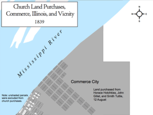 Church Land Purchases, Commerce, Illinois, and Vicinity, 1839
