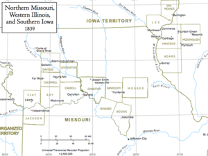 Northern Missouri, Western Illinois, and Southern Iowa, 1839